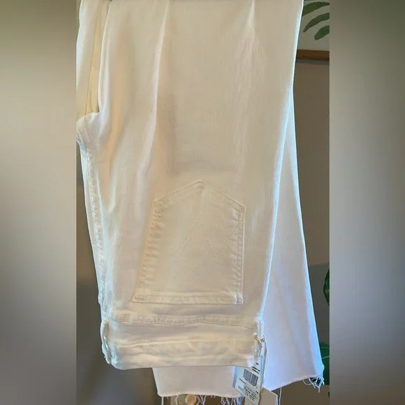 MOTHER Women's White Flare Jeans